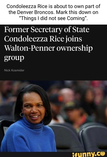 Condoleezza Rice added to new Broncos ownership group