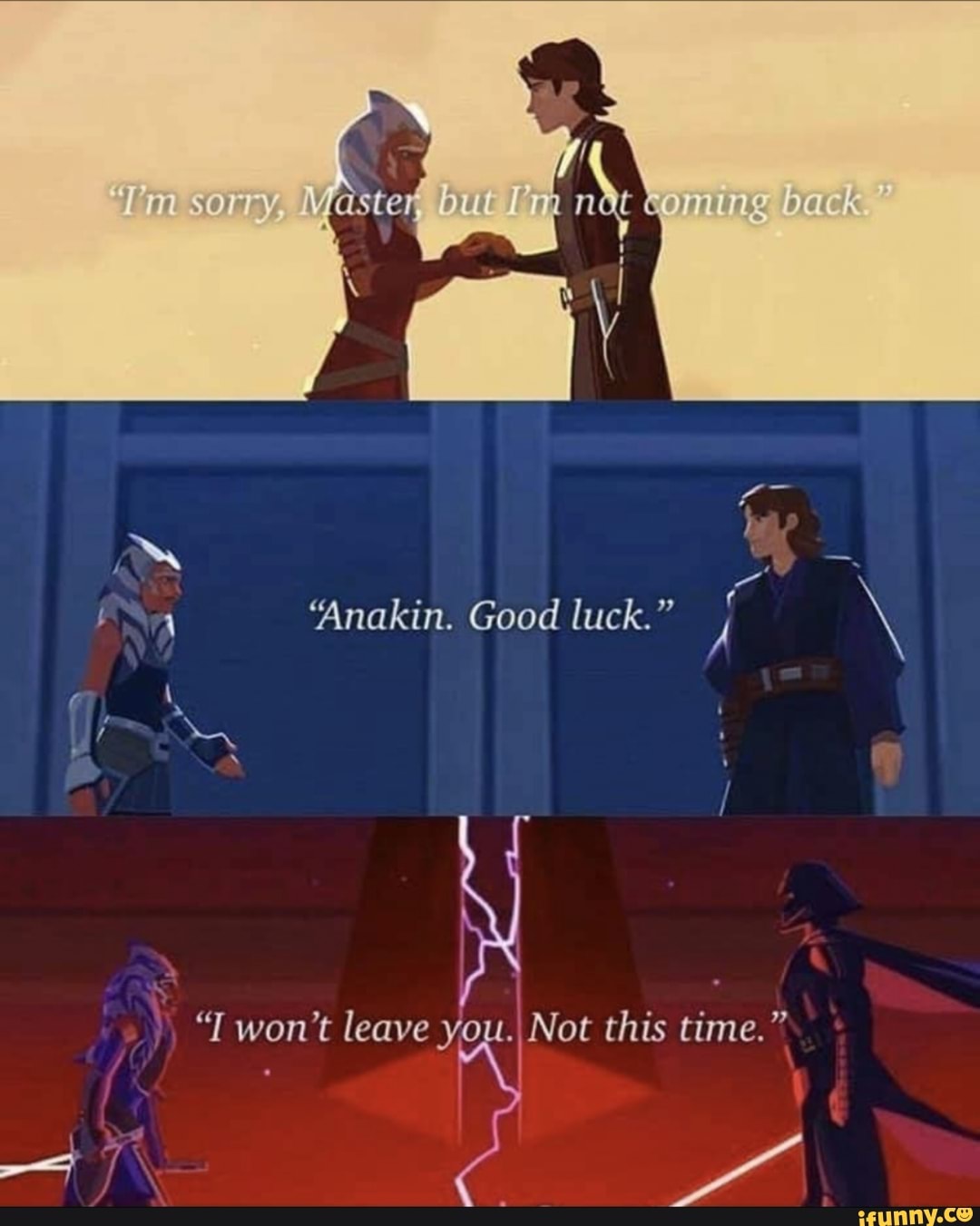 Not this time."
a