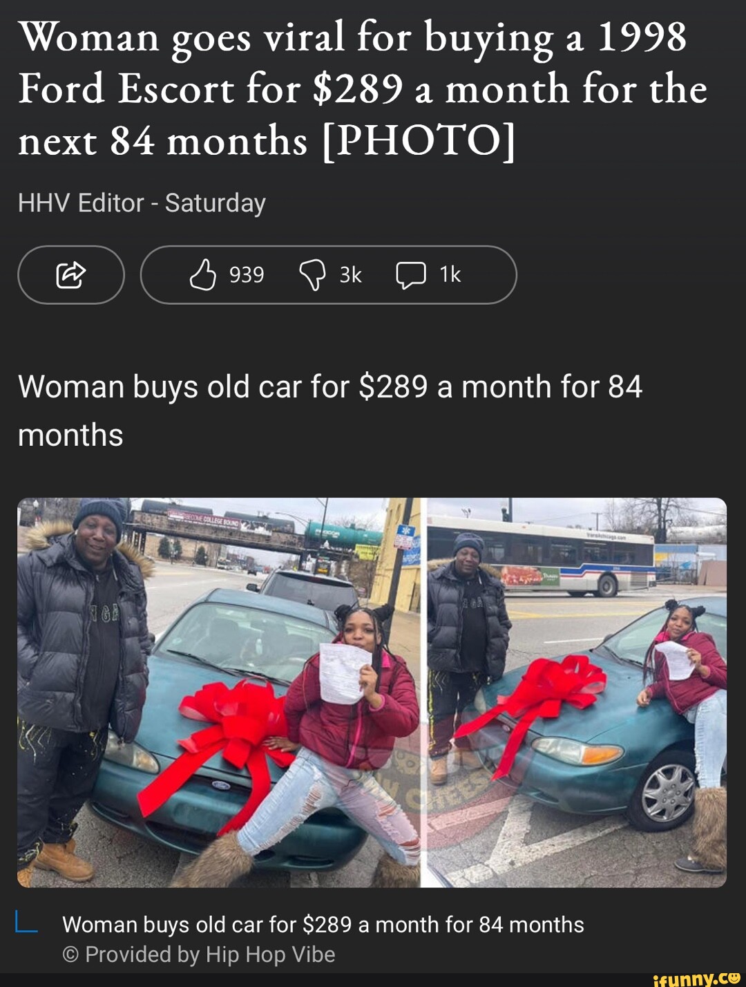 Woman Goes Viral For Buying A 1998 Ford Escort