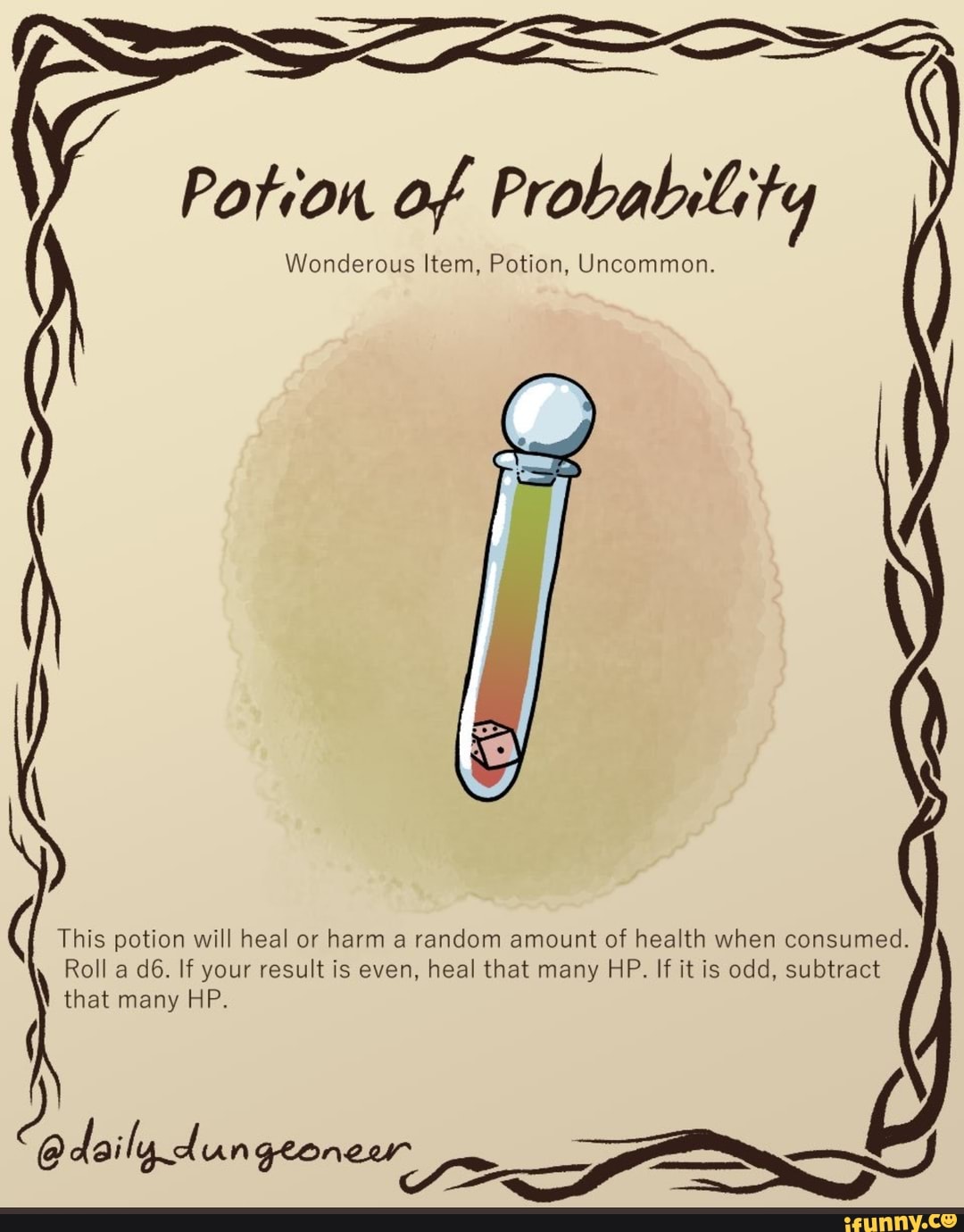 ( This potion wilI heal or harm a random amount of health When consumed ...