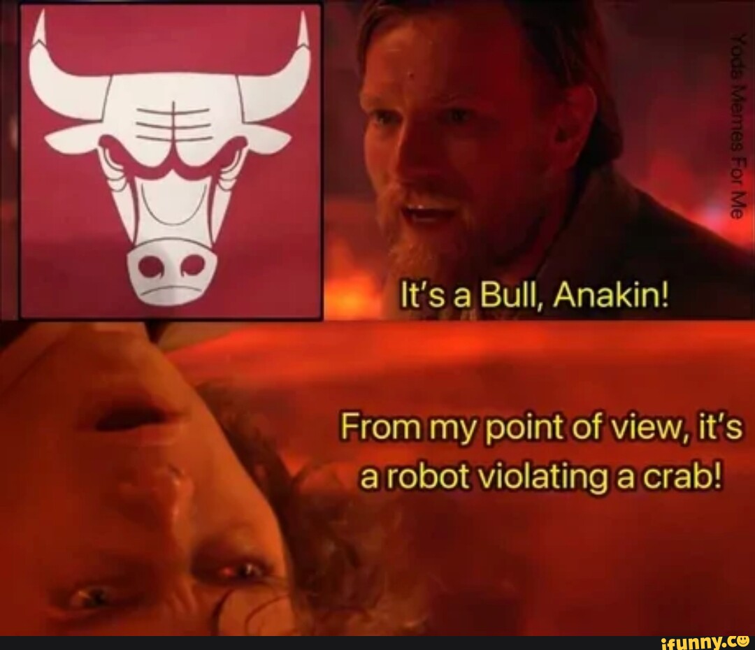 It s a bull anakin from my point of view it s a robot violating a