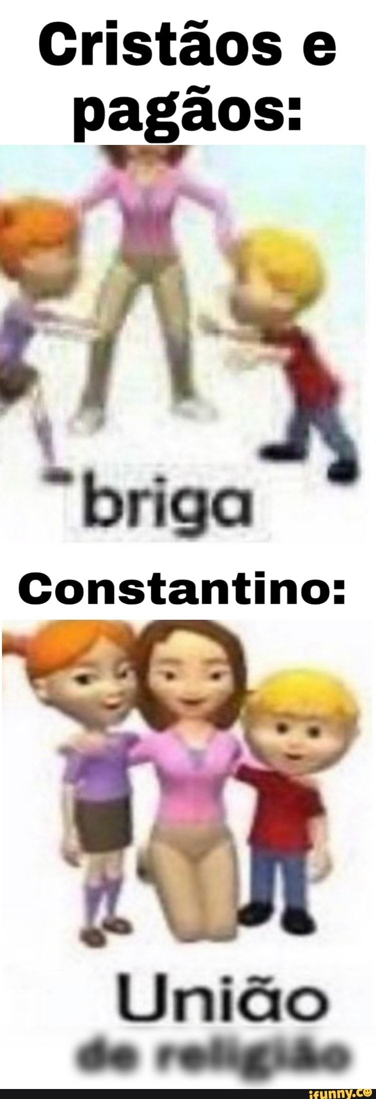 Cristãos e
pagãos:
Constantino: