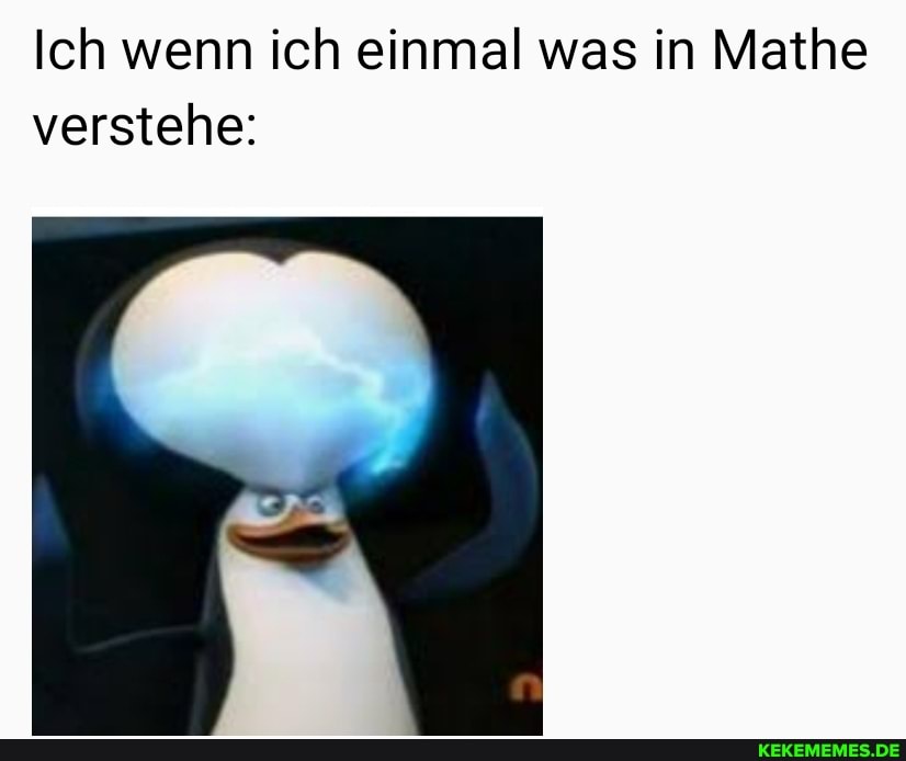 Ich wenn ich einmal was in Mathe verstehe: