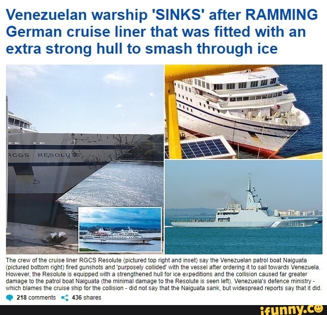 german cruise liner sinks venezuela