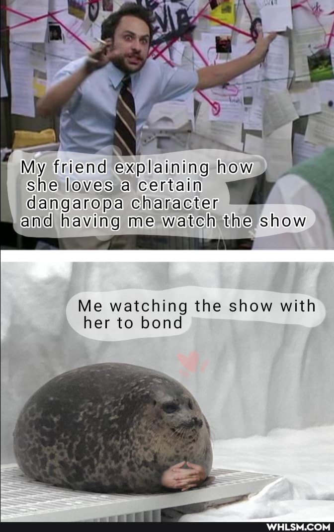 My friend explaining how she loves a dangaropia certain character w dangaropa character
and having me watch the show
Me watching the show with her to bond
