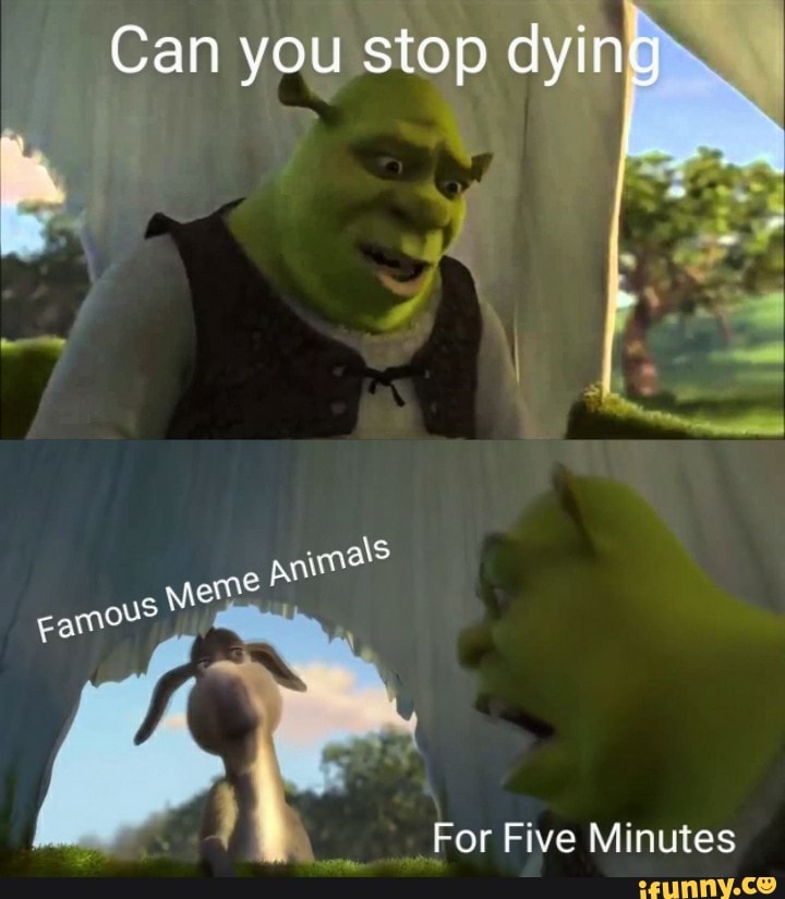 Can you stop dying meme For Five Minutes - iFunny