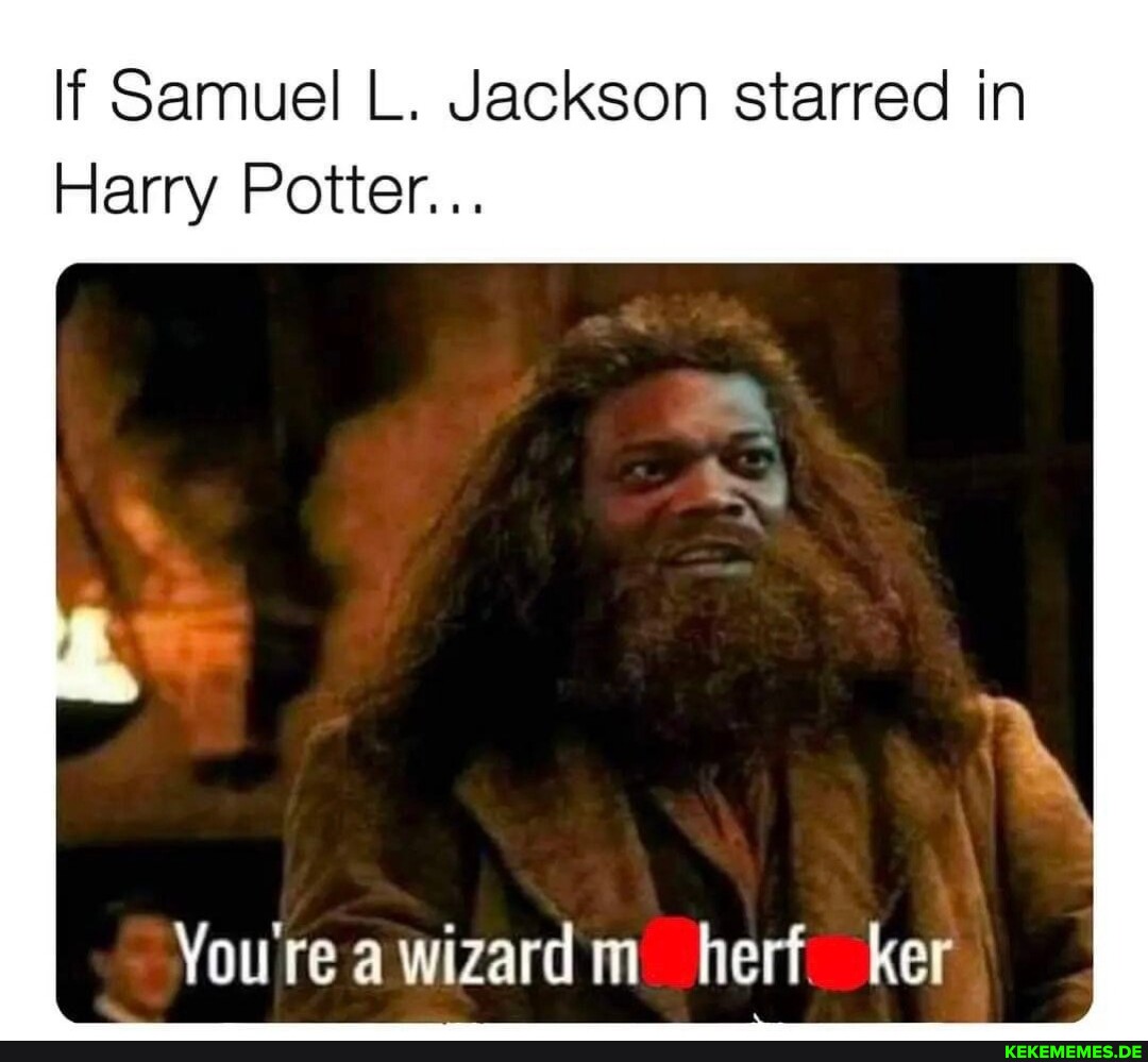 If Samuel L. Jackson starred in Harry Potter... You're a wizard m herf. ker
