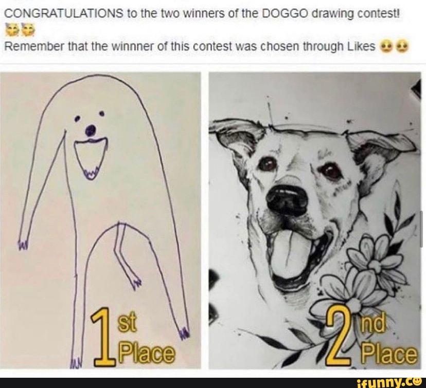 CONGRATULATIONS to the two winners of the DOGGO drawing contest! Ba ks