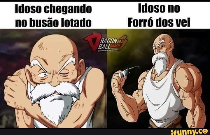Idoso chegando Idoso no
no busão lotado Forró dos vei