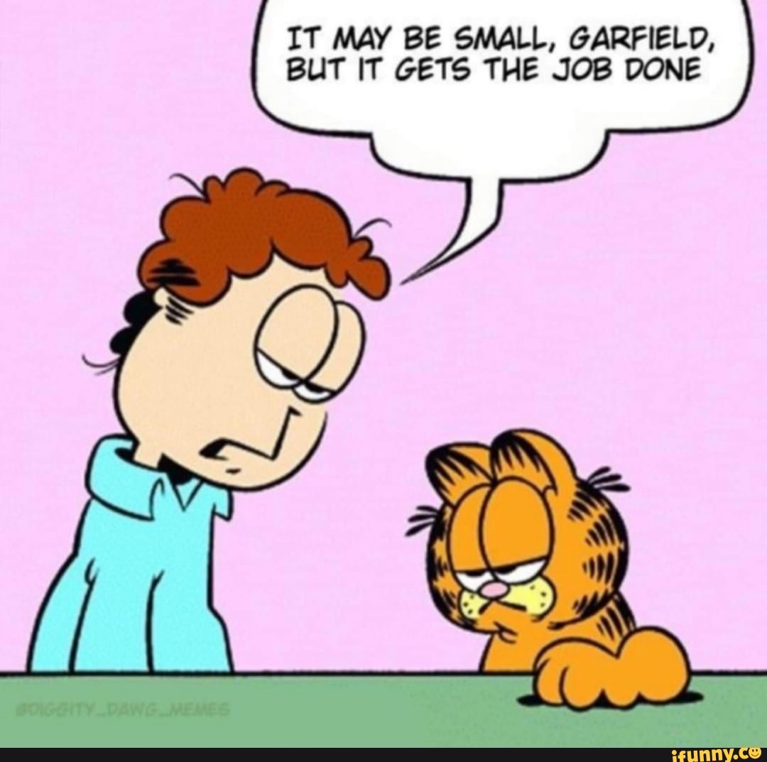 IT MAY BE SMALL, GARFIELD, BUT IT GETS THE JOB DONE - iFunny Brazil