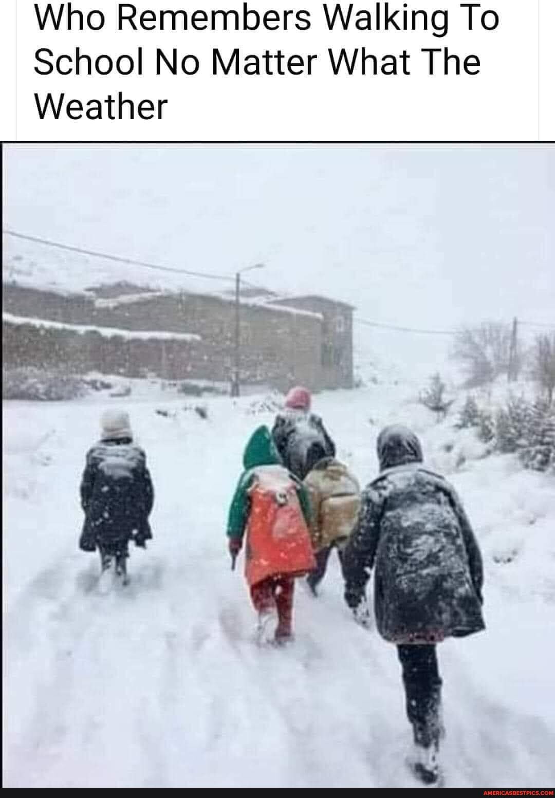 Who Remembers Walking To School No Matter What The Weather America’s