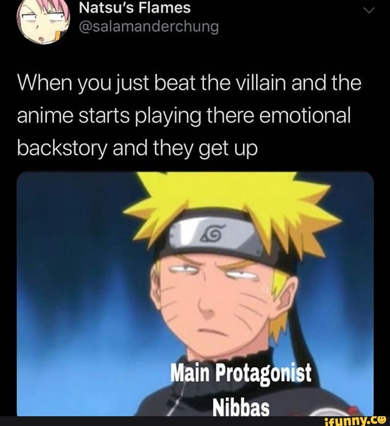 When you just beat the villain and the anime starts playing there ...