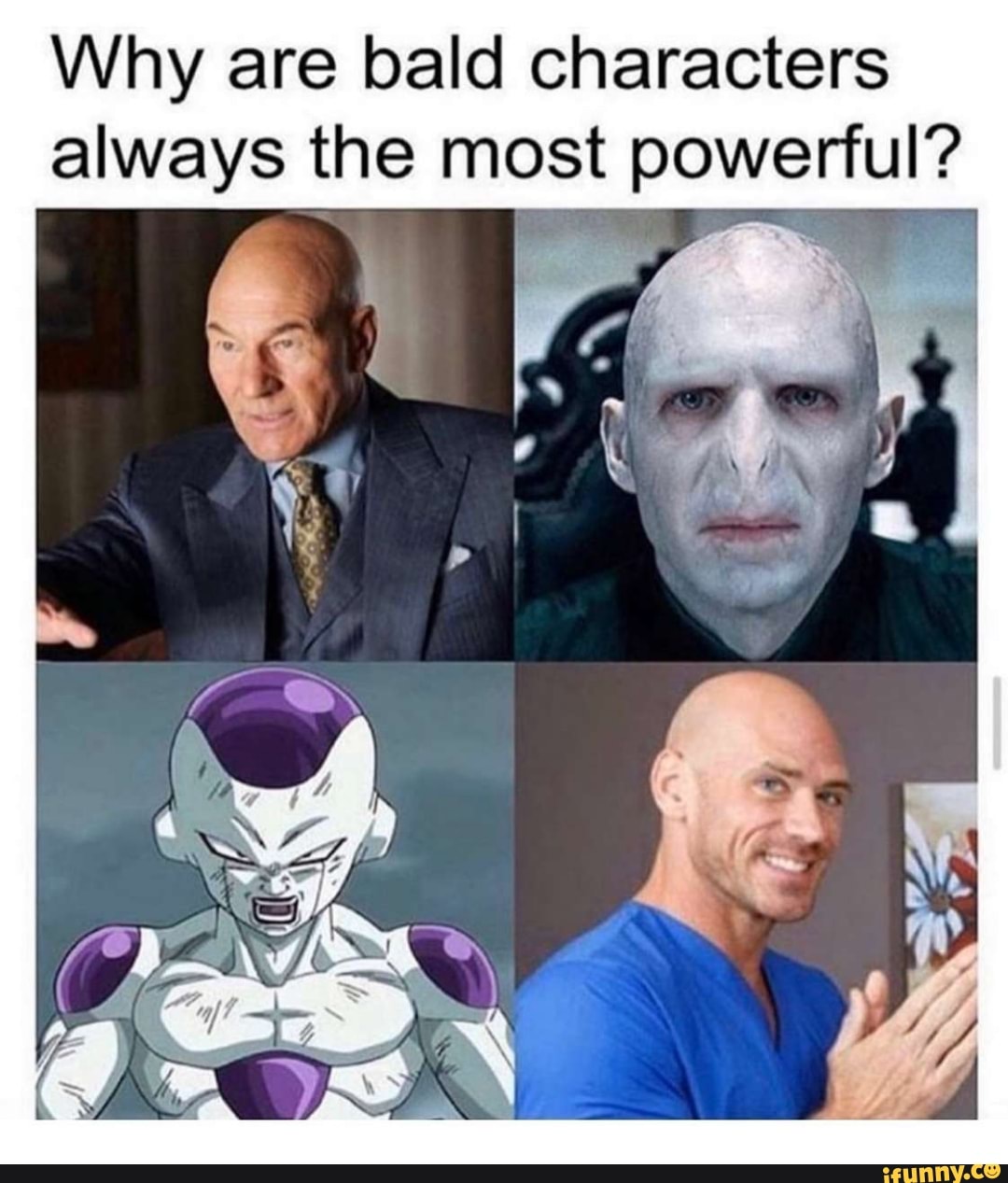 Why are bald characters always the most powerful? 