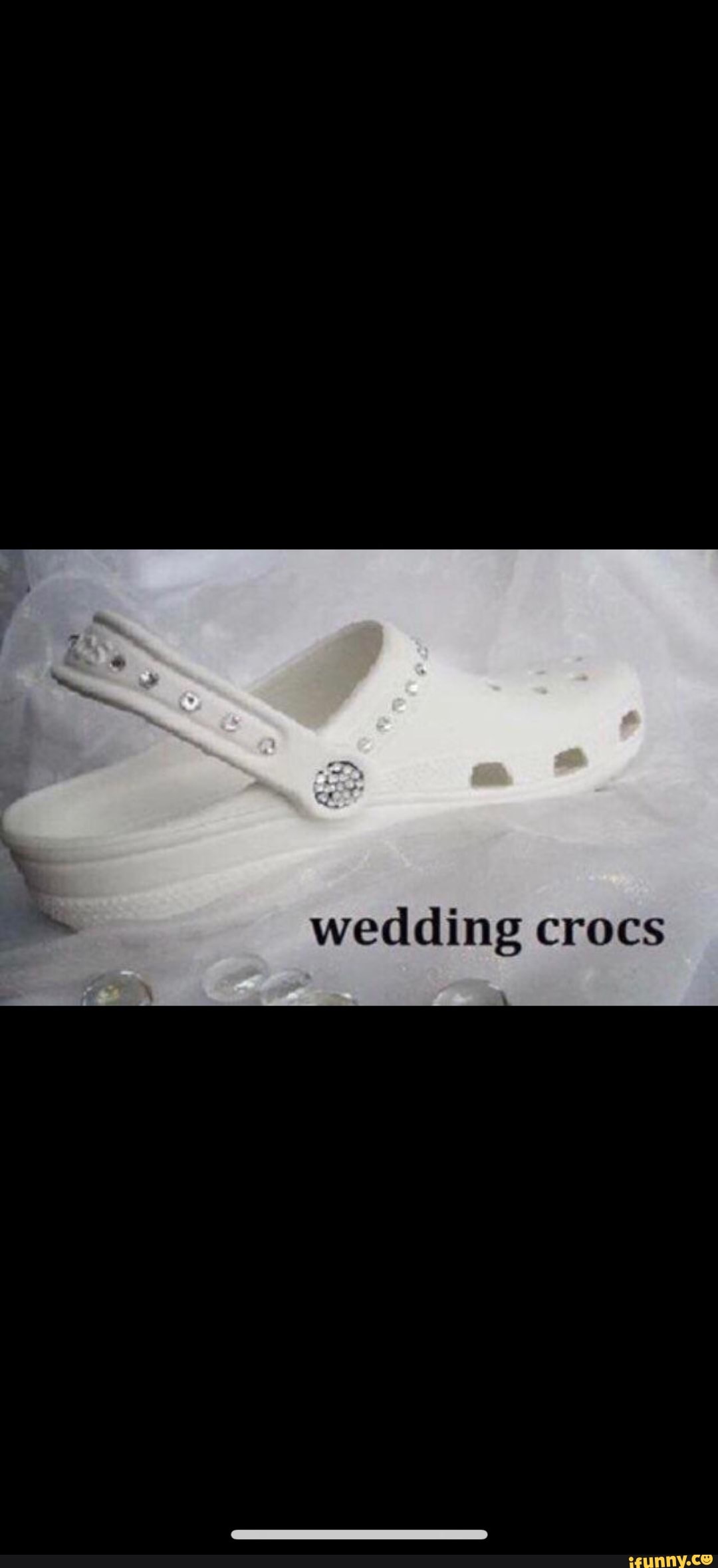 white wedding crocs