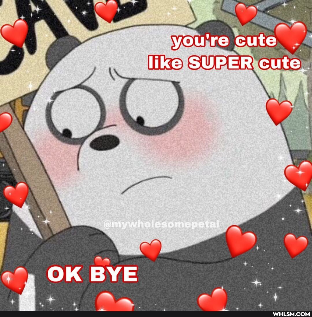 you're cute like SUPER cute
OK BYE