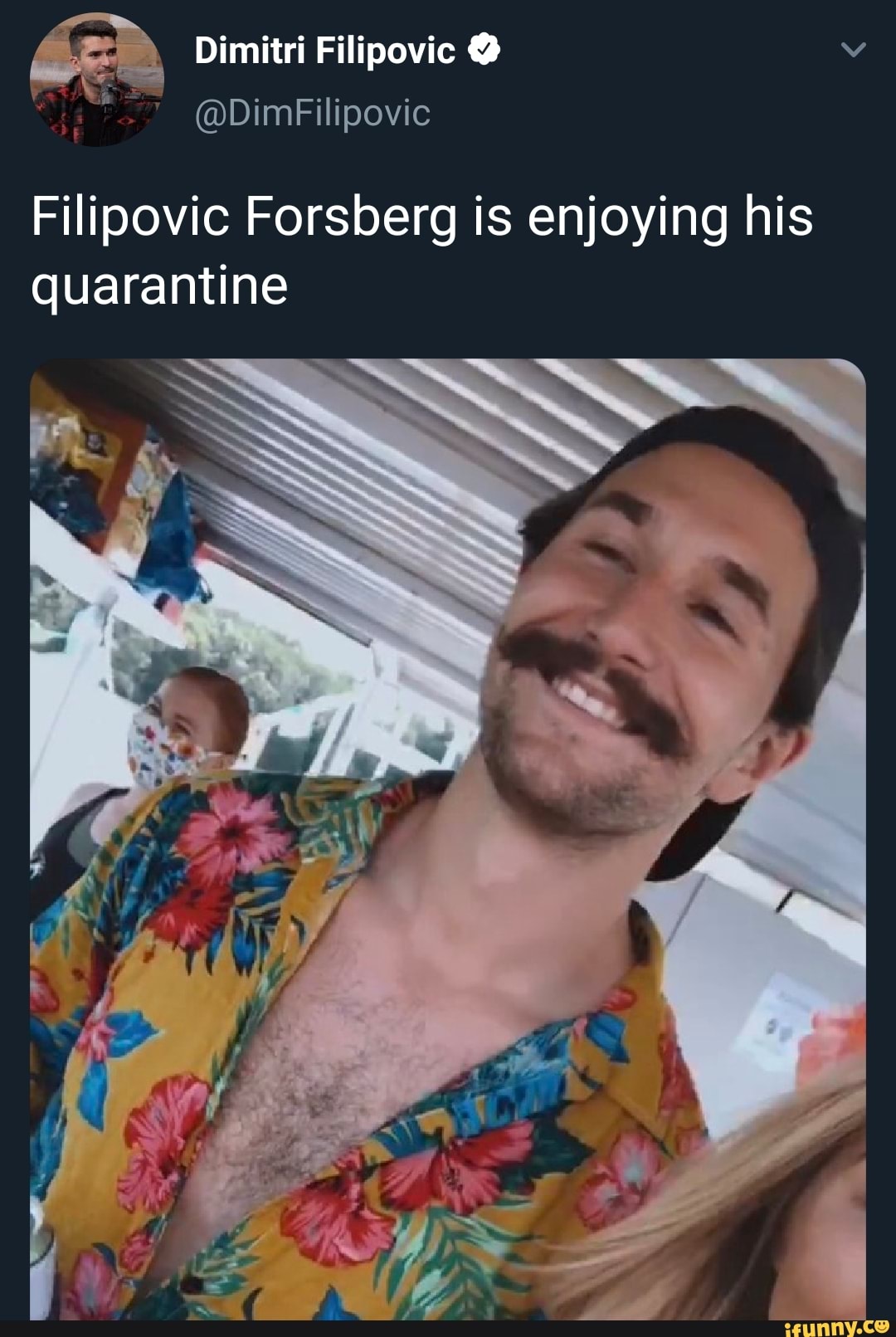Filipovic Forsberg is enjoying his
quarantine