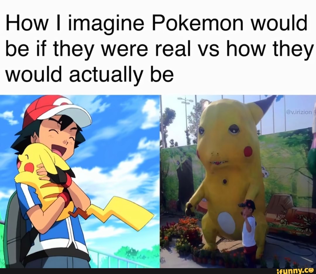 How I Imagine Pokemon Would Be If They Were Real Vs How They Would 