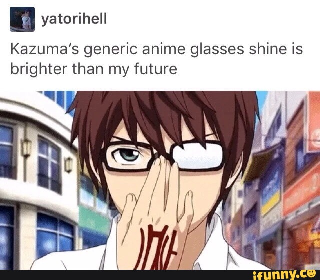 Anime Glasses Shine : I would love to see an anime character adjust ...