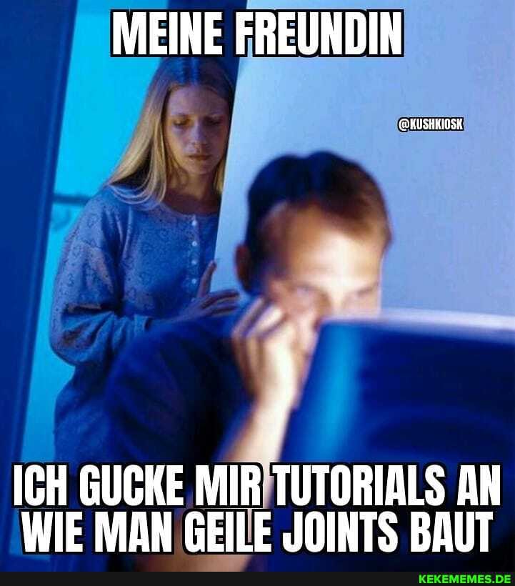 MEINE FREUNDIN
ICH GUCKE MIR TUTORIALS AN WIE MAN GEILE JOINTS BAUT