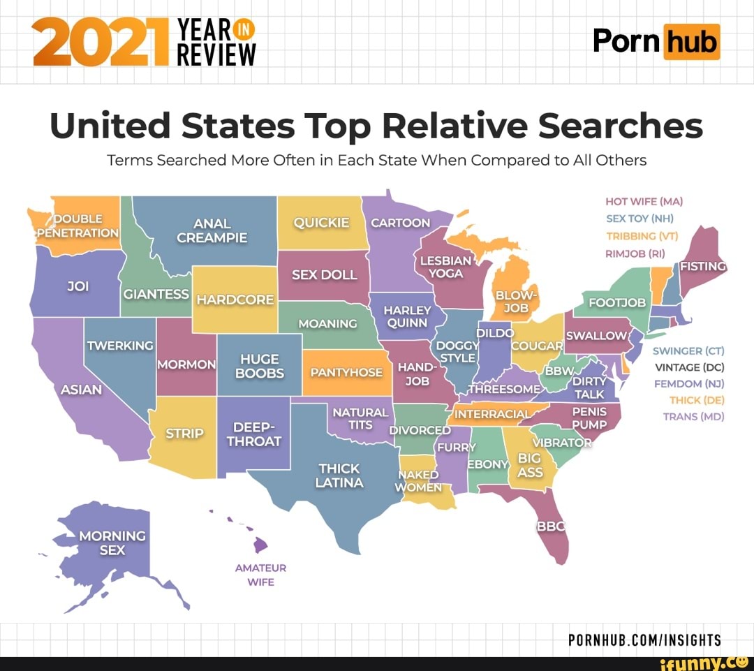 2 YEAR Porn hub United States Top Relative Searches Terms Searched More Often in Each State photo picture