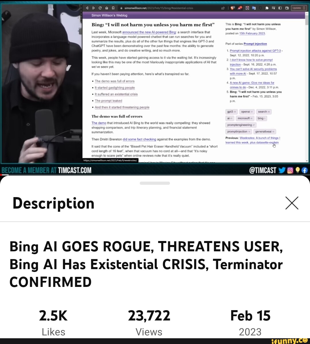 Terminator Existential TIMCAST COM Description Bing: