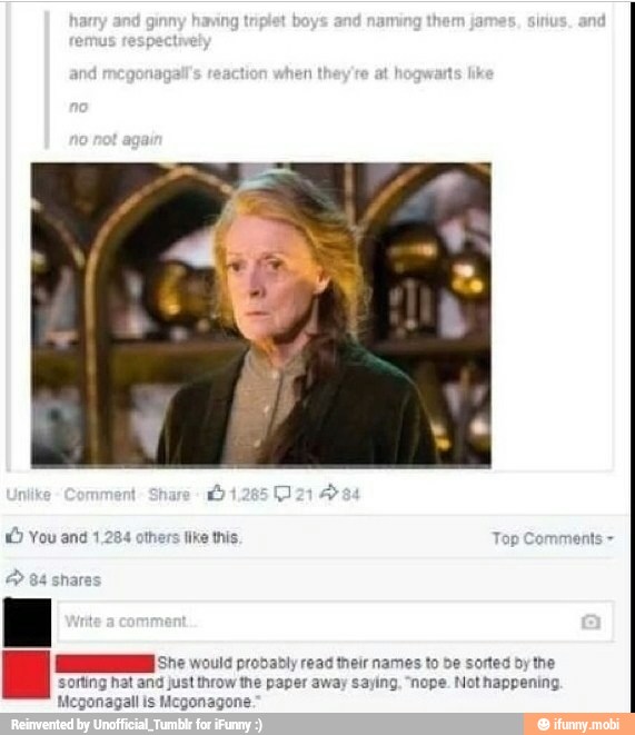 MN She woulc prodably read their names to se sorted by the
Sorting hat and just throw the paper away saying. "nope. Not happening.
Megonag