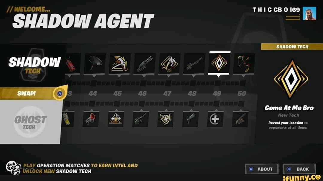 SHADOW AGENT
OPERATION MATCHES TO EARN INTEL AND OCK NEW SHADOW TECH * ABOUT BACK