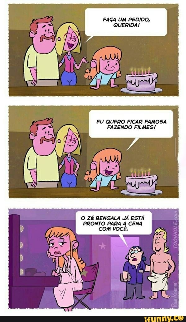 FAZENDO FILMES!
EU QUERO FICAR FAMOSA
O ZÉ BENGALA JÃ ESTÃ