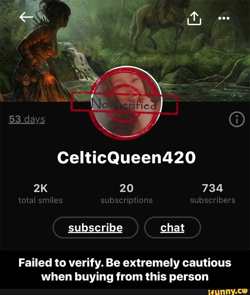 subscribe chat
Failed to verify. Be extremely cautious
when buying from this person - Failed to verify. Be extremely cautious when buying from this person
