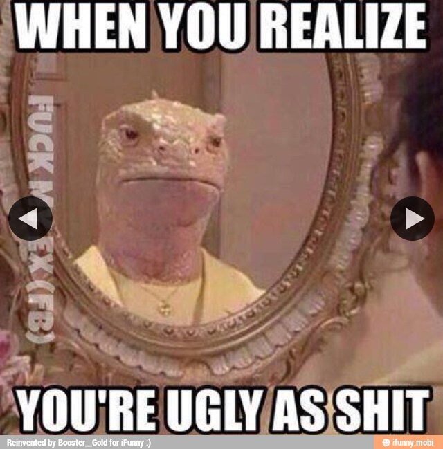 WHEN YOU REALIZE
Sei
'YOU'RE UGLY ASSHIT