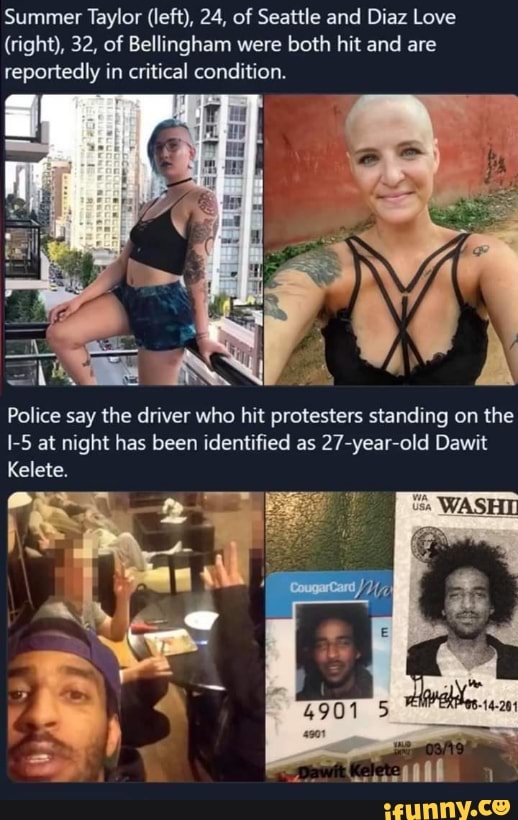 Summer Taylor (left), 24, of Seattle and Diaz Love (right), 32, of