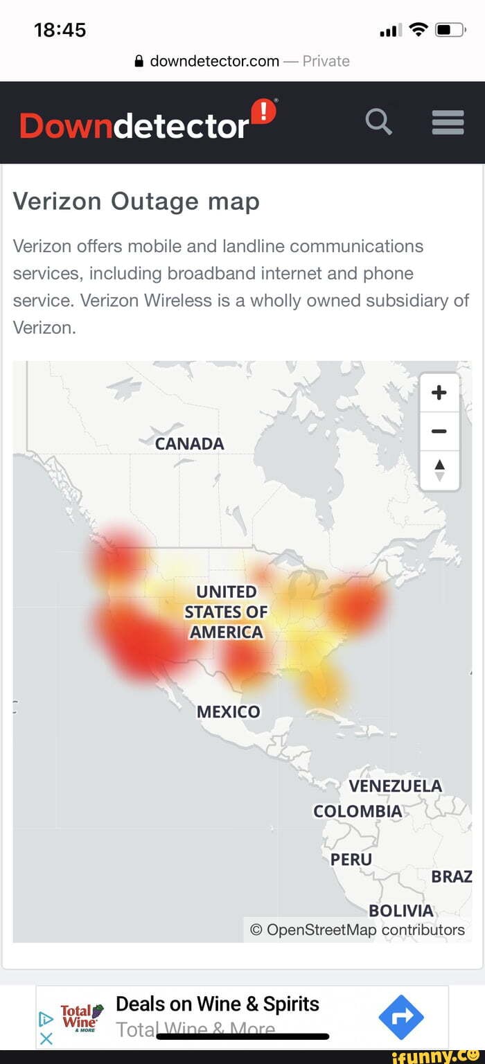  Privat detector Verizon Outage map Verizon offers mobile and landline