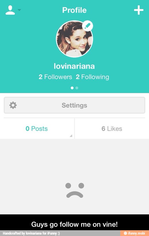 Profile
lovinariana
2 Followers 2 Following
a Settings
Guys go follow me on vine! - Guys go follow me on vine!