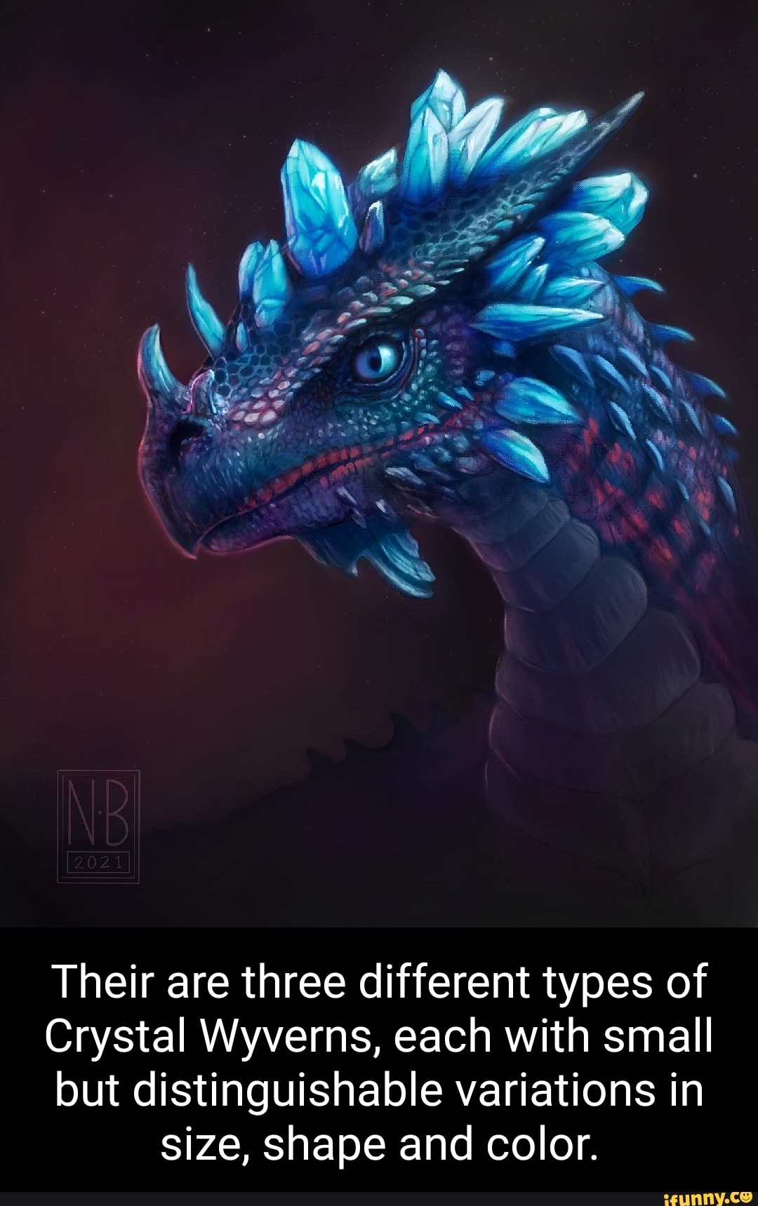 Their are three different types of Crystal Wyverns, each with small but