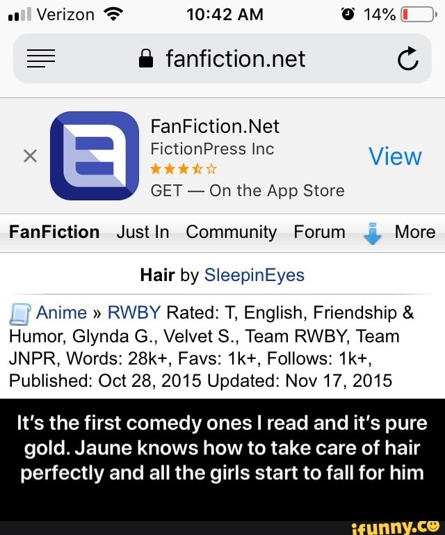 GET - On the App Store FanFiction Just In Community Forum ...
