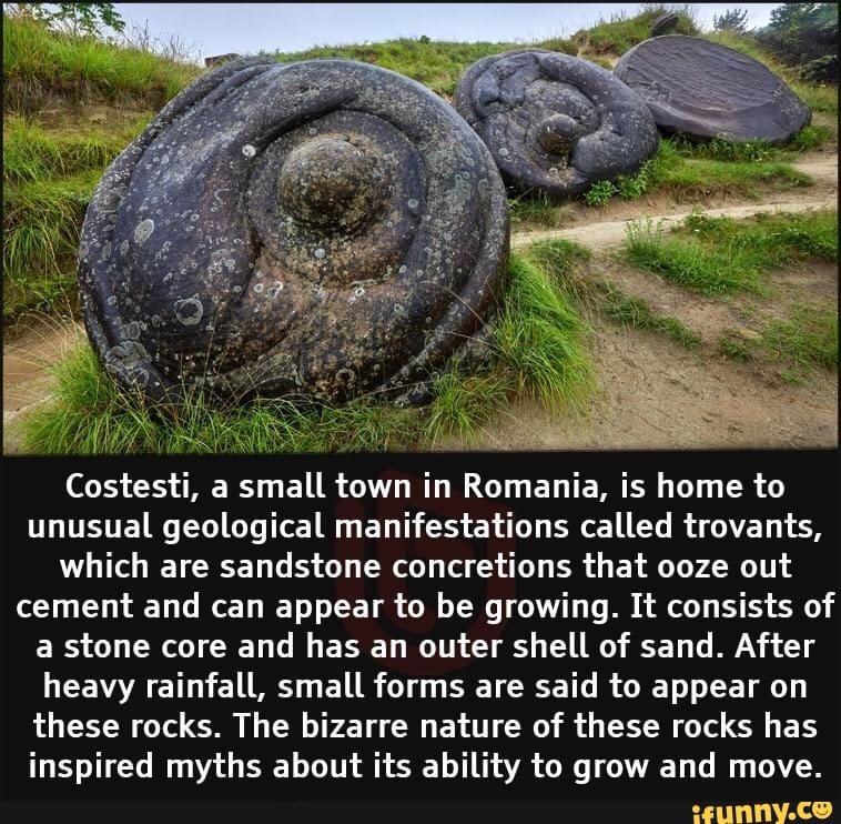 Bf Costesti, a small town in Romania, is home to unusual geological ...