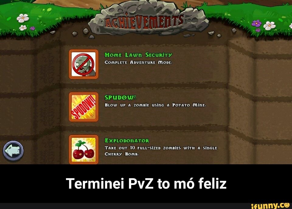 Home Lawn Security
Comptere Apyenture Move.
Bow up a zomsie wing a Porato Mine.
EXPLODONATOR
'Taxe our 10 runt-sizeo zomsies with sincE Guerry Boms.
Terminei PvZ to mo feliz - Terminei PvZ to mó feliz