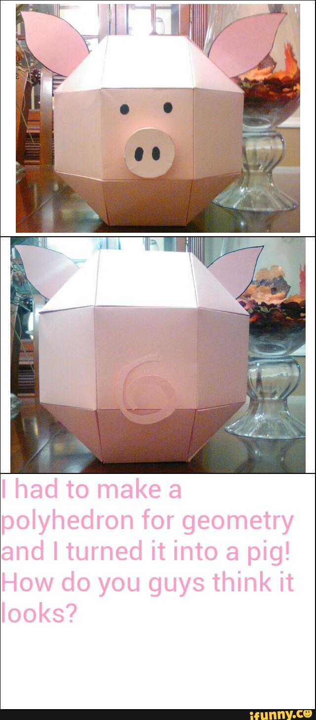 polyhedron, pig