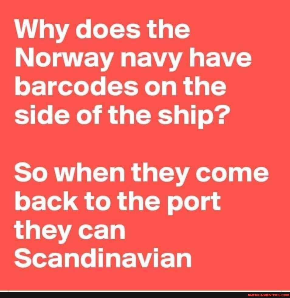Why does the Norway navy have barcodes on the side of the ship? So when