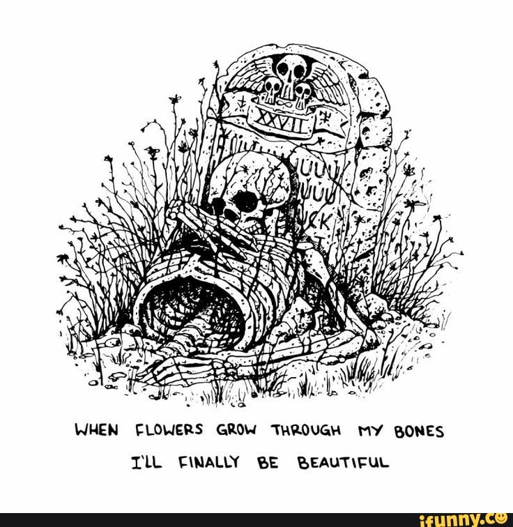 WHEN FLOWERS GROW THROUGH MY BONES TLL FINALLY BE BEAUTIFUL iFunny