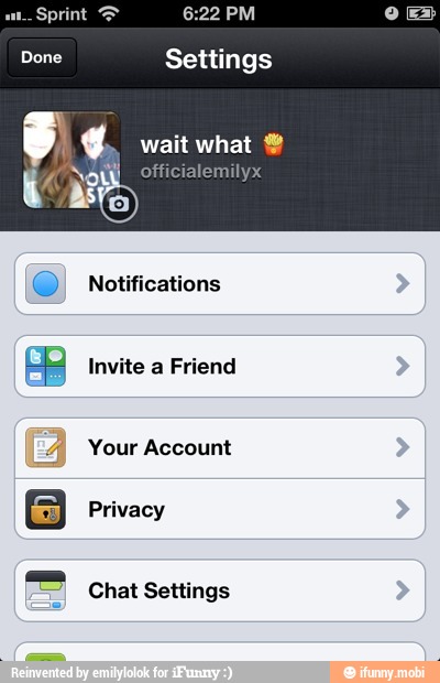 Settings
A wait what Y Invite a Friend
4 Your Account
Privacy
Chat Settings