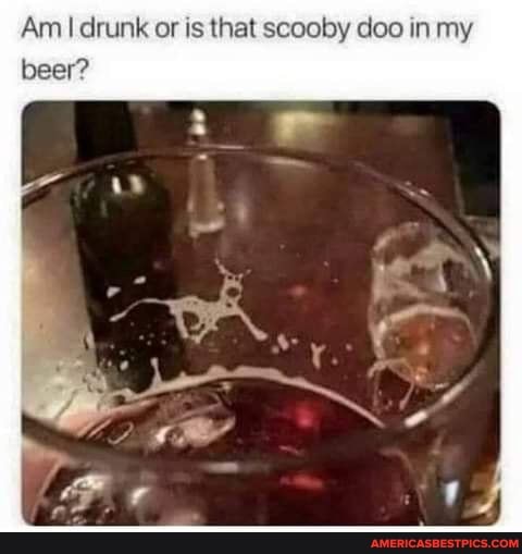 Am (drunk or is that scooby doo in my
beer?