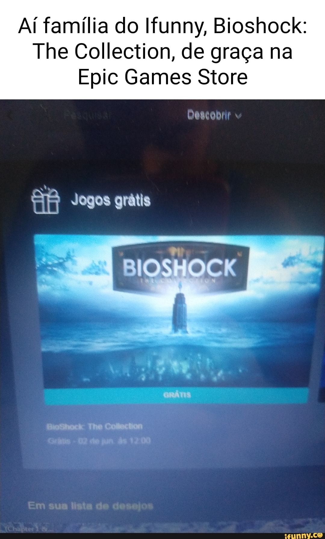 FREE EPIC GAMES STORE  BioShock: The Collection - Jogos Grátis Brasil