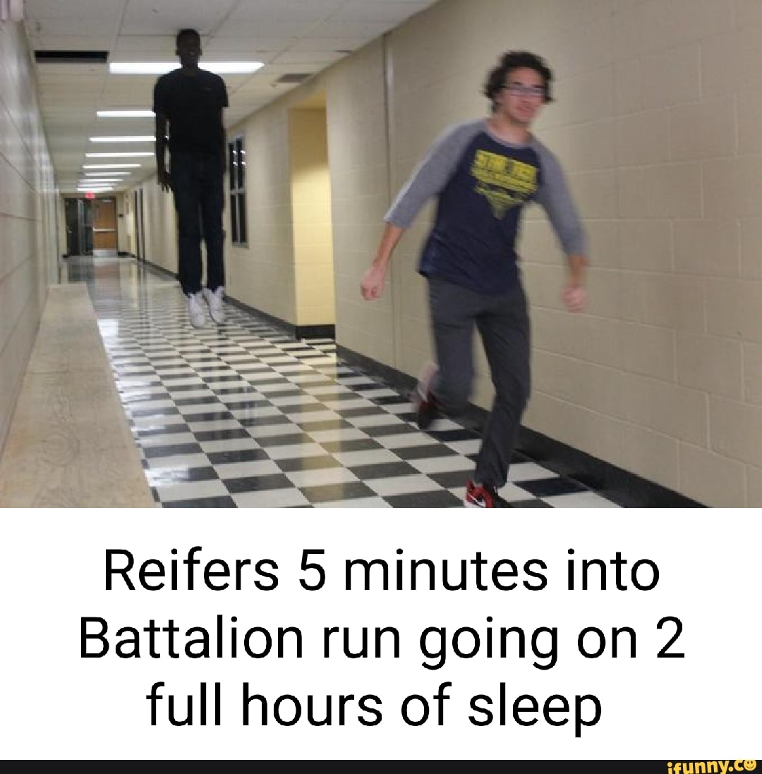 Reiters 5 minutes into lon run going on full hours of sleep - iFunny