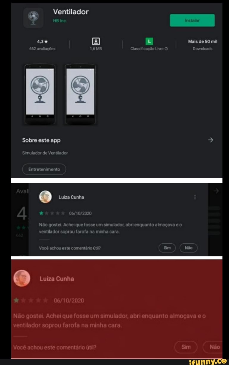Sobre este app
de
Ventilador
16MB
do mil
cor
ão
O) Luiza Cunha