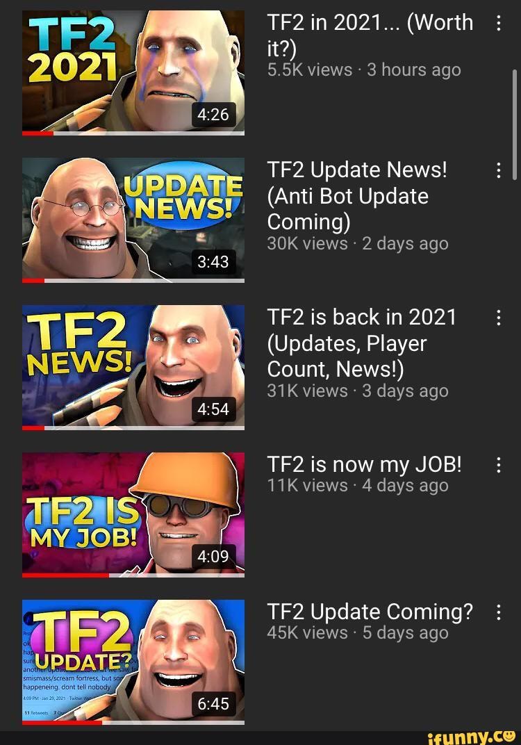 in 2021... (Worth it?)
5.5K views - 3 hours ago
Update News!
(Anti Bot Update
Coming) views 2 days ago
is back in 2021
(Updates, Player
Count, News!) views 3 days ago
is now my JOB!
views 4 days ago
MY IOB!
Update Coming? views 5 days ago
