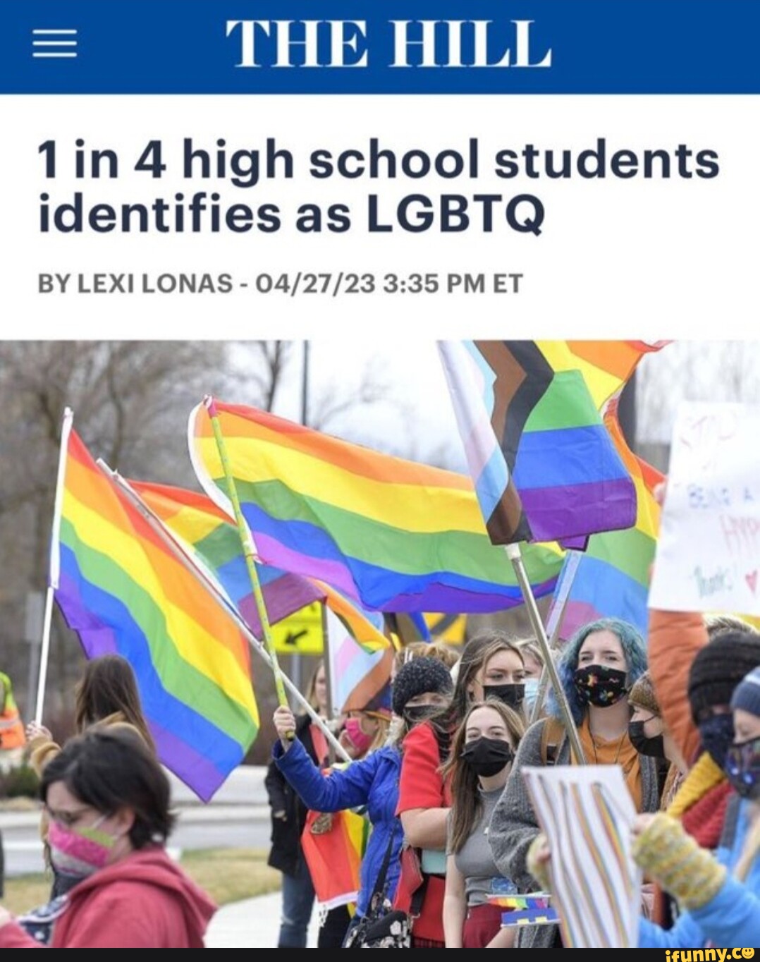 THE HILL 4 high school students identifies as LGBTQ BY LEXI LONAS - PM ...
