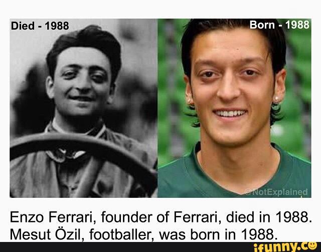 Died 19 Enzo Ferrari Founder Of Ferrari Died In 19 Mesut Ozil Footballer Was Born In 19