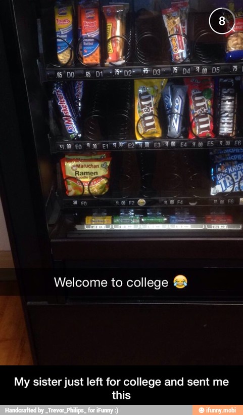 Welcome to college My sister just left for college and sent me
this - My sister just left for college and sent me this