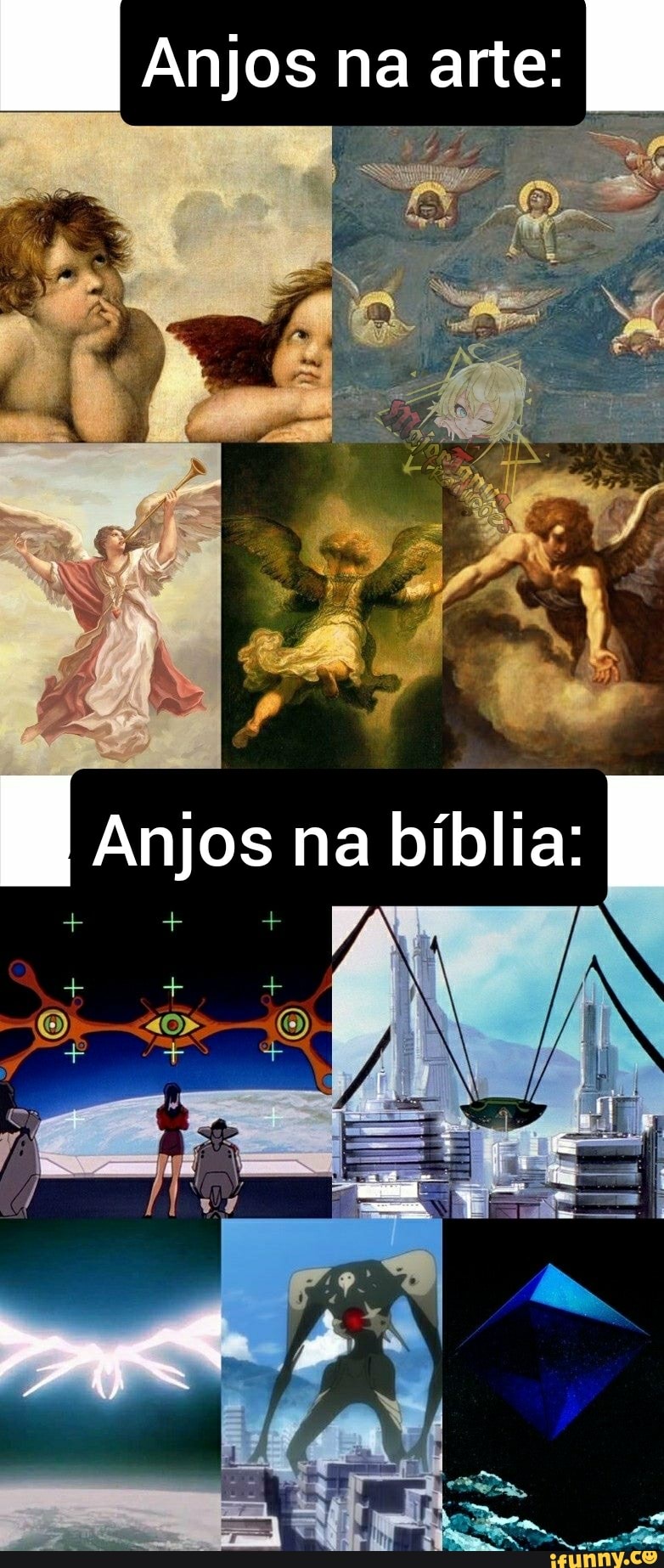Anjos na arte:
Anjos na bíblia: